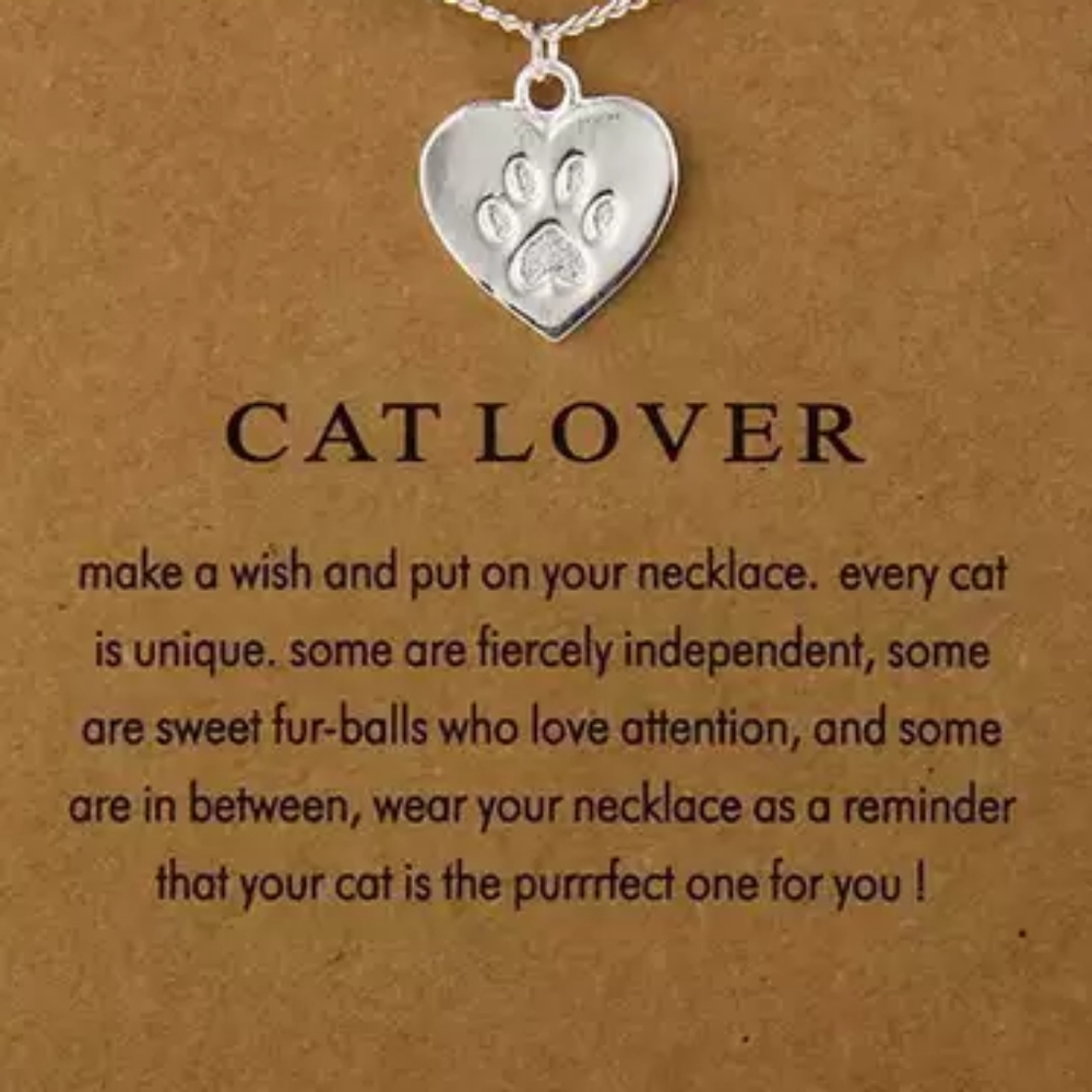 🐱🐈Reminders Cat Lovers Charm Necklace🐈🐱 - Picture 3 of 5